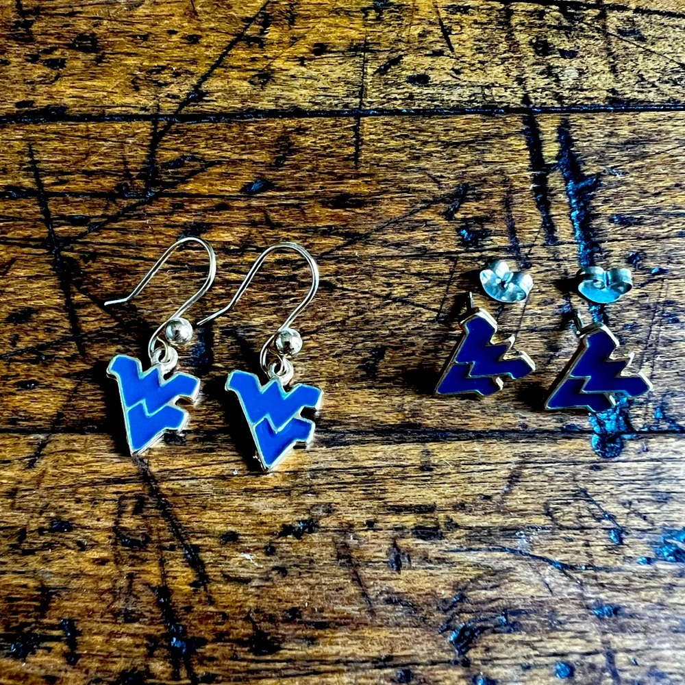 West Virginia WV Novelty Earrings Set - New